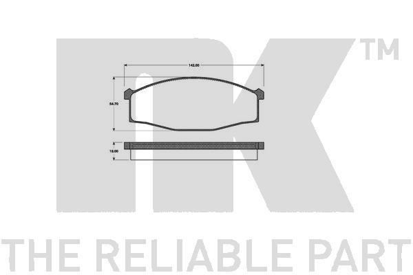 NK 222243 Brake Pad Set, disc brake 222243