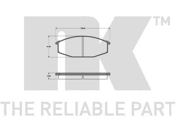 NK 222205 Brake Pad Set, disc brake 222205