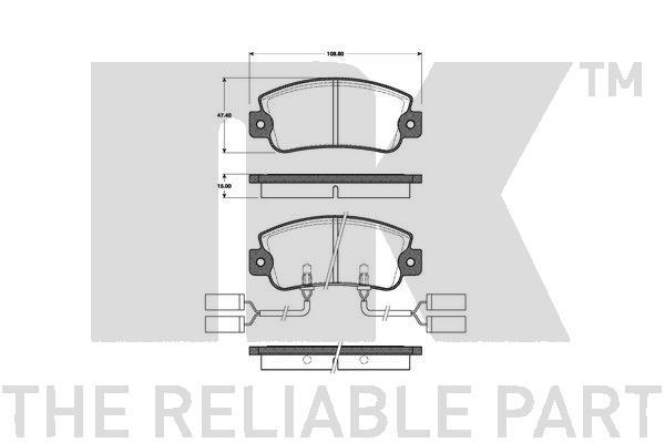 NK 221010 Brake Pad Set, disc brake 221010