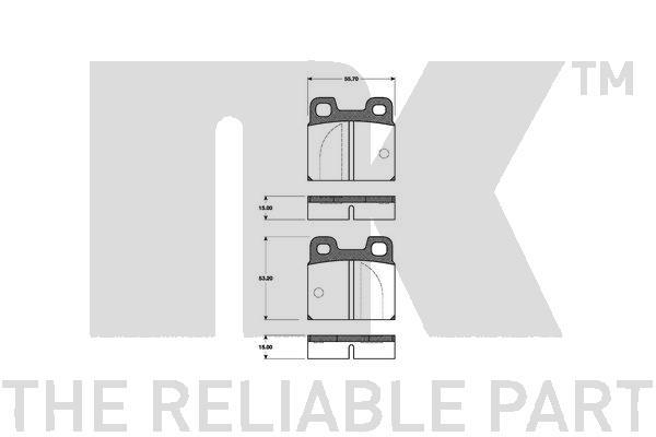 NK 221003 Brake Pad Set, disc brake 221003