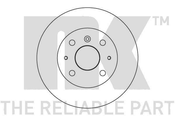 NK 205105 Unventilated front brake disc 205105