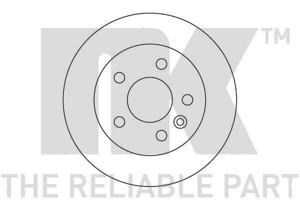 NK 204731 Unventilated front brake disc 204731