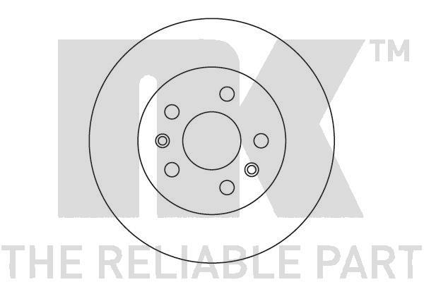 NK 204708 Unventilated front brake disc 204708