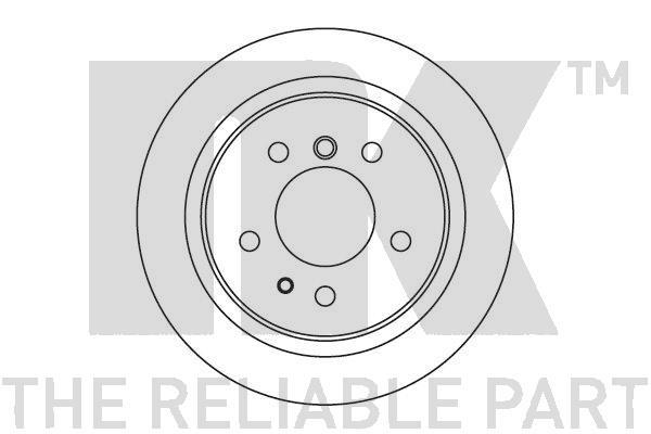 NK 201529 Rear brake disc, non-ventilated 201529