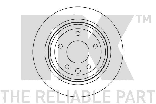 NK 201218 Rear brake disc, non-ventilated 201218