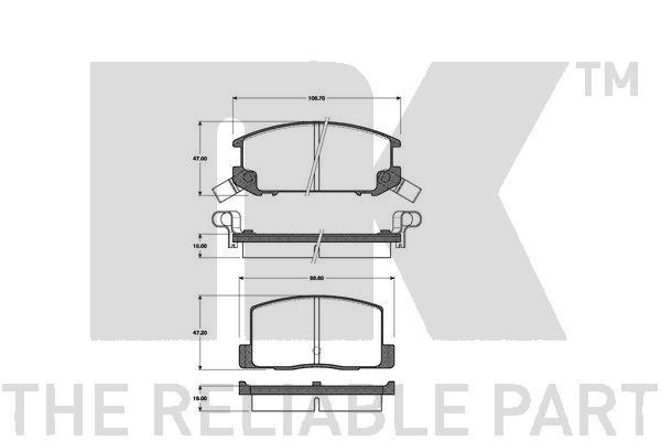 NK 224511 Brake Pad Set, disc brake 224511