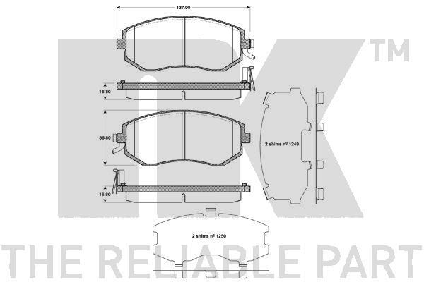 NK 224416 Brake Pad Set, disc brake 224416