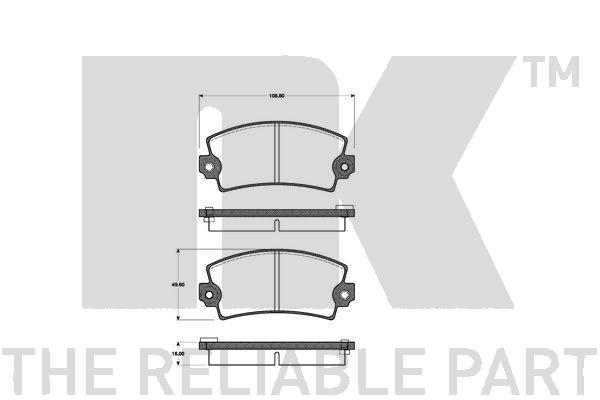 NK 223908 Brake Pad Set, disc brake 223908