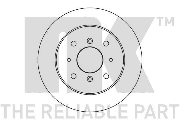 NK 204011 Rear brake disc, non-ventilated 204011