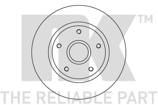 NK 203993 Rear brake disc, non-ventilated 203993