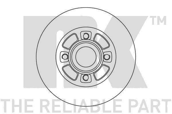 NK 203927 Rear brake disc, non-ventilated 203927