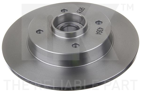 NK 203738 Rear brake disc, non-ventilated 203738