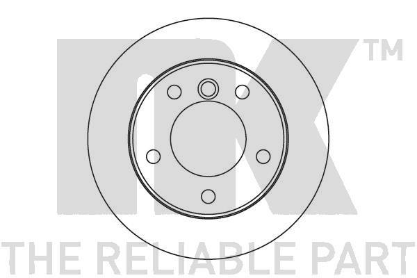 NK 203378 Rear brake disc, non-ventilated 203378