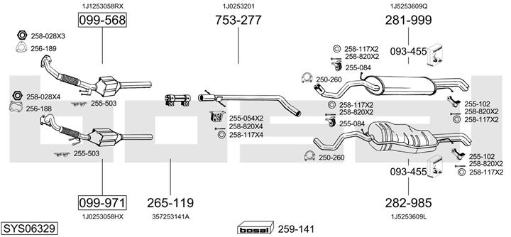 Bosal SYS06329 Exhaust system SYS06329