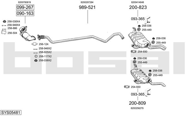 Bosal SYS05481 Exhaust system SYS05481