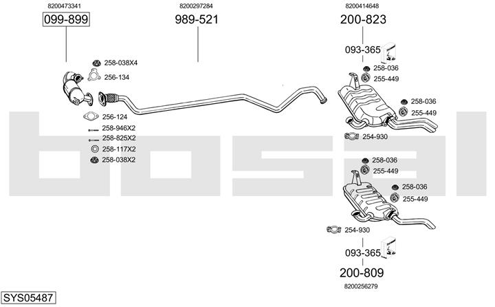 Bosal SYS05487 Exhaust system SYS05487