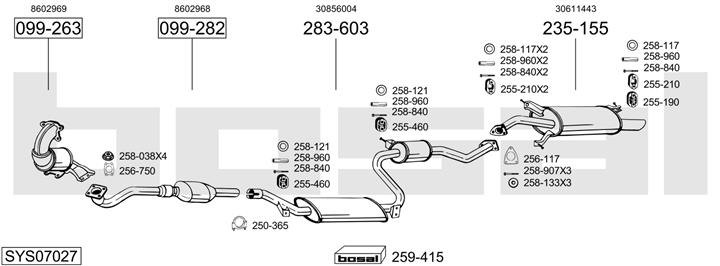 Bosal SYS07027 Exhaust system SYS07027