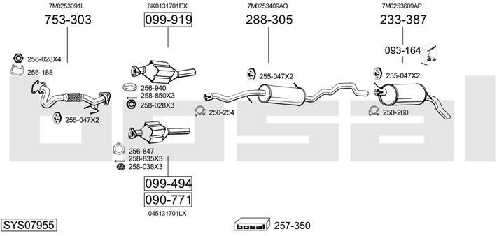 Bosal SYS07955 Exhaust system SYS07955