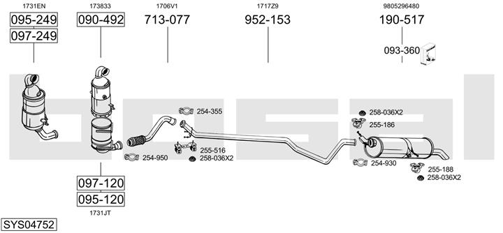 Bosal SYS04752 Exhaust system SYS04752
