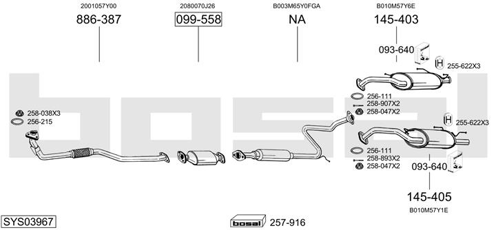 Bosal SYS03967 Exhaust system SYS03967