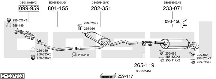 Bosal SYS07733 Exhaust system SYS07733