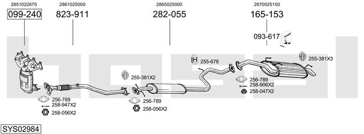 Bosal SYS02984 Exhaust system SYS02984