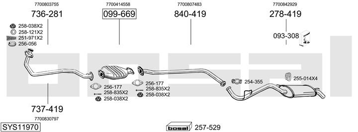 Bosal SYS11970 Exhaust system SYS11970