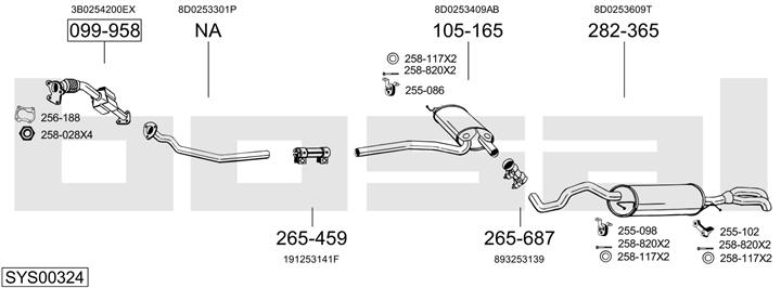 Bosal SYS00324 Exhaust system SYS00324