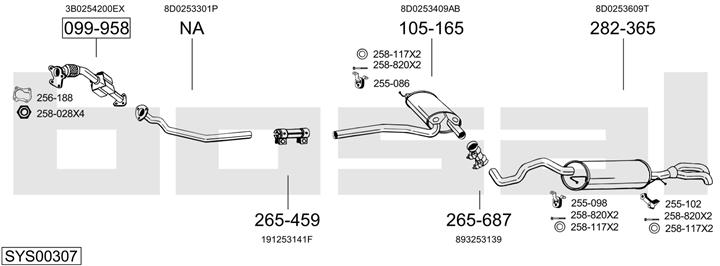 Bosal SYS00307 Exhaust system SYS00307