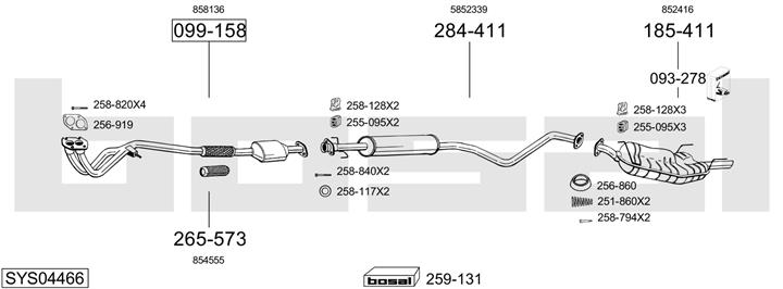 Bosal SYS04466 Exhaust system SYS04466