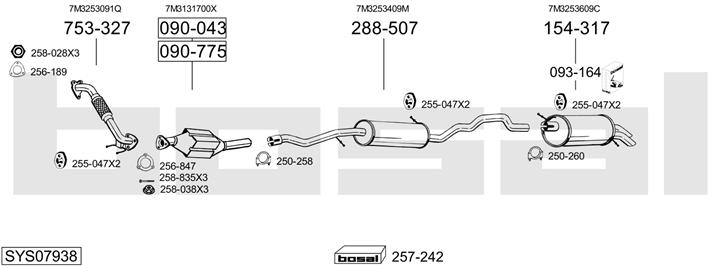 Bosal SYS07938 Exhaust system SYS07938