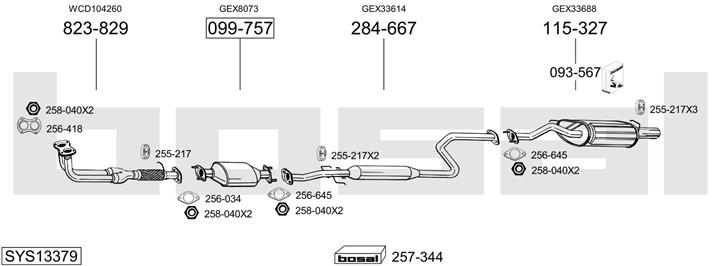 Bosal SYS13379 Exhaust system SYS13379