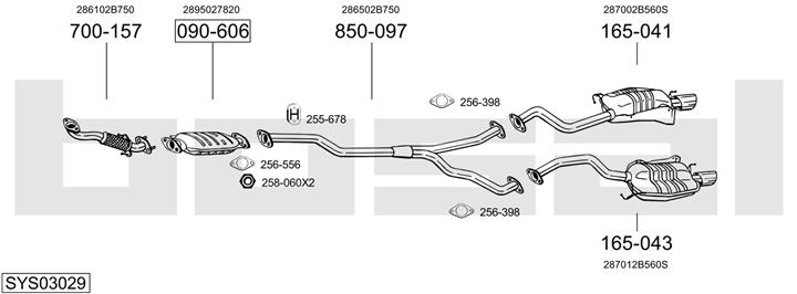 Bosal SYS03029 Exhaust system SYS03029