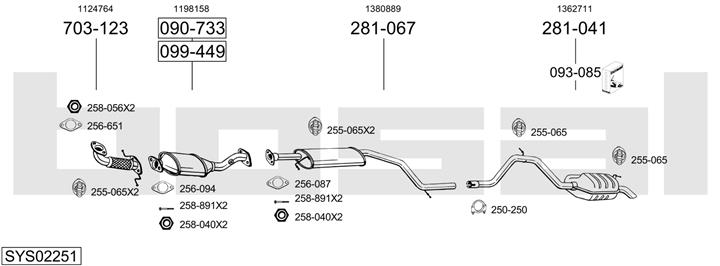 Bosal SYS02251 Exhaust system SYS02251