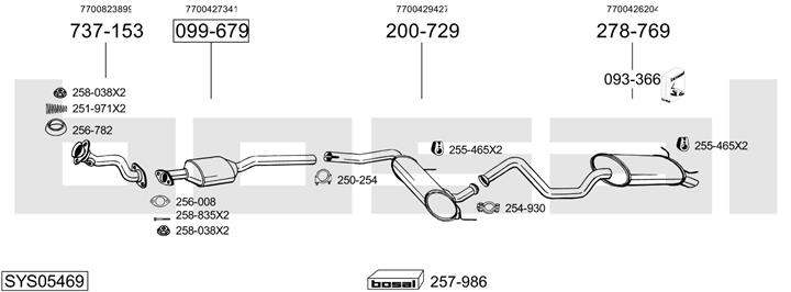 Bosal SYS05469 Exhaust system SYS05469