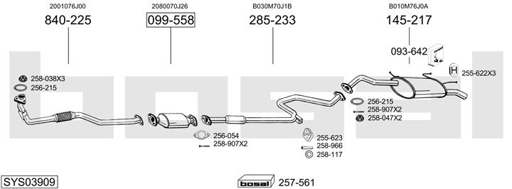 Bosal SYS03909 Exhaust system SYS03909