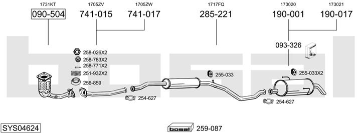 Bosal SYS04624 Exhaust system SYS04624