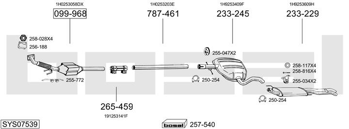 Bosal SYS07539 Exhaust system SYS07539