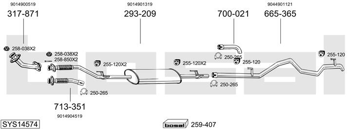 Bosal SYS14574 Exhaust system SYS14574