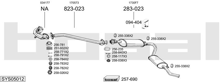 Bosal SYS05012 Exhaust system SYS05012