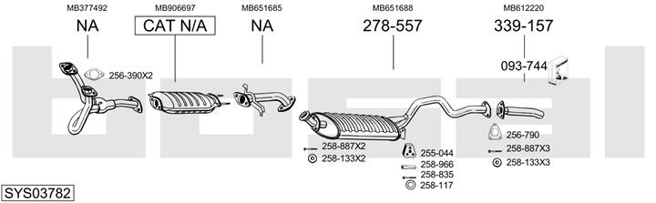 Bosal SYS03782 Exhaust system SYS03782