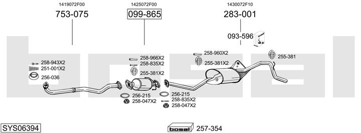 Bosal SYS06394 Exhaust system SYS06394