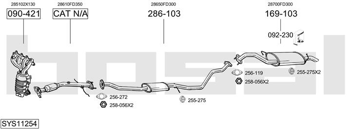 Bosal SYS11254 Exhaust system SYS11254