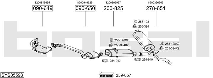 Bosal SYS05593 Exhaust system SYS05593