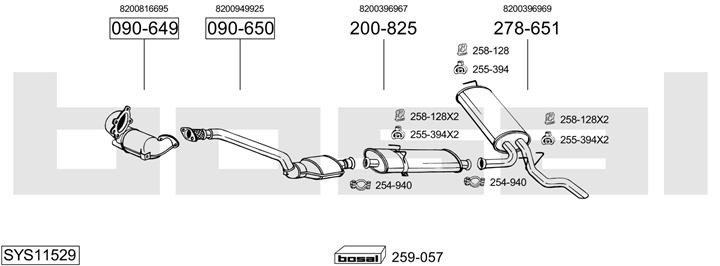 Bosal SYS11529 Exhaust system SYS11529
