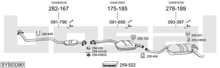 Bosal SYS03390 Exhaust system SYS03390