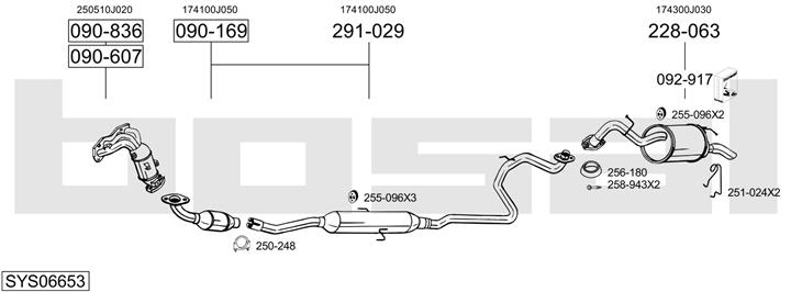 Bosal SYS06653 Exhaust system SYS06653