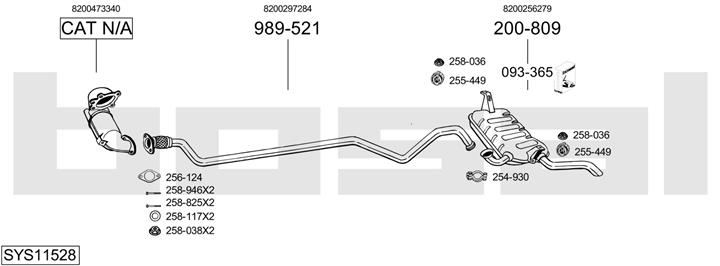 Bosal SYS11528 Exhaust system SYS11528