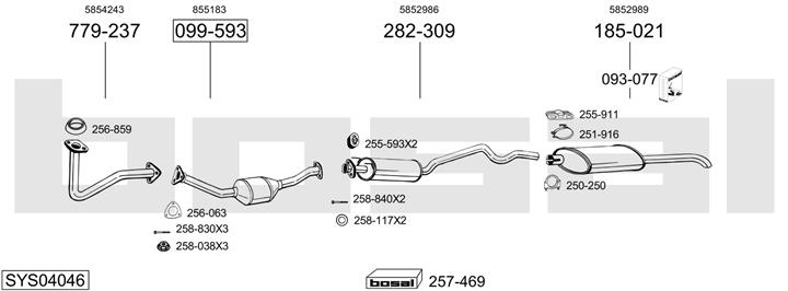 Bosal SYS04046 Exhaust system SYS04046