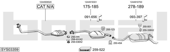 Bosal SYS03359 Exhaust system SYS03359